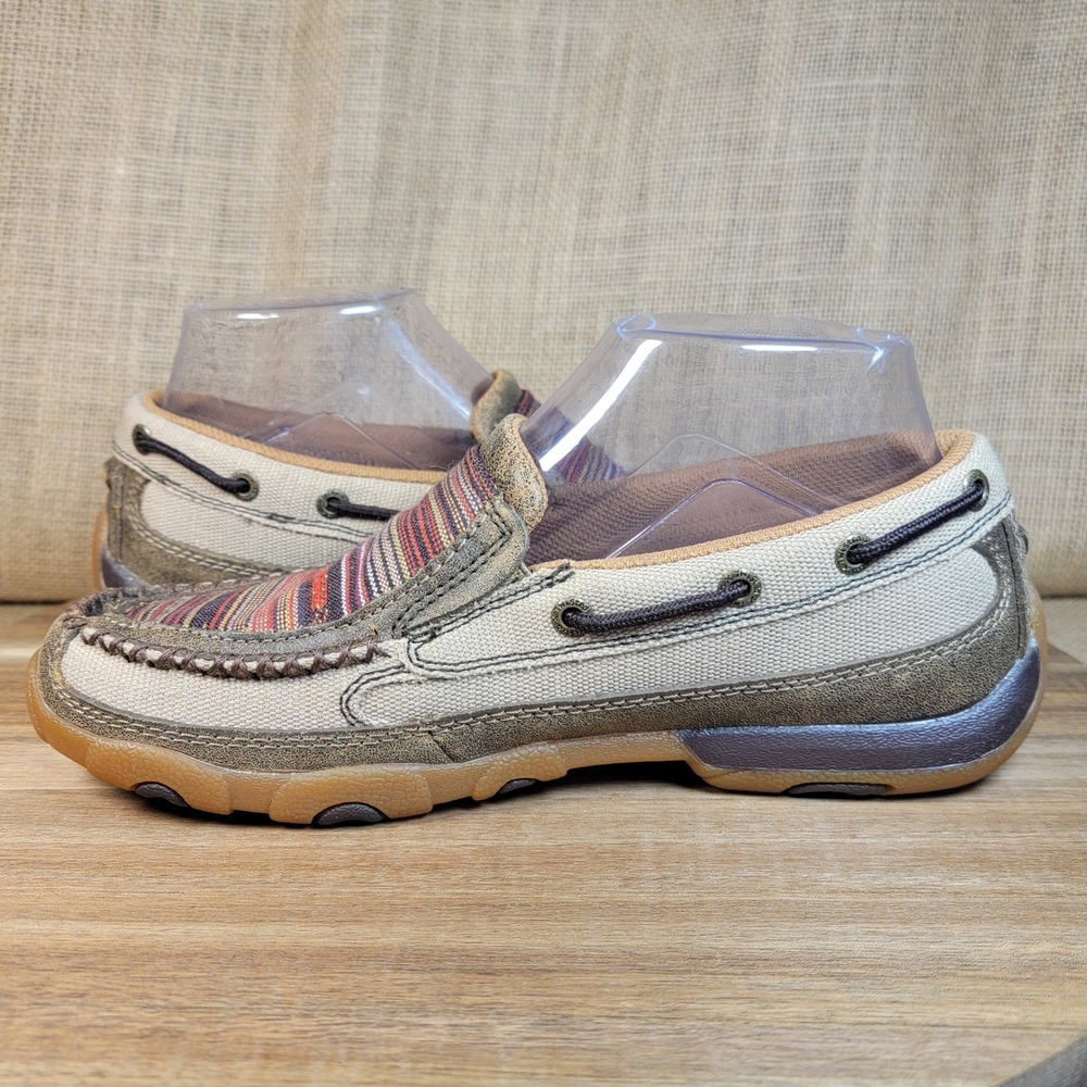 Twisted X EcoTWX Driving Moccasins Serape Stripe Slip On Loafers Women's 7M - Picture 6 of 11
